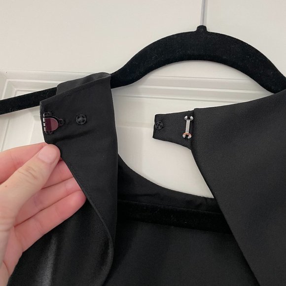 Alfred Sung Sleeveless Open-Back A-Line Bridesmaid Dress in Black - Picture 6 of 9